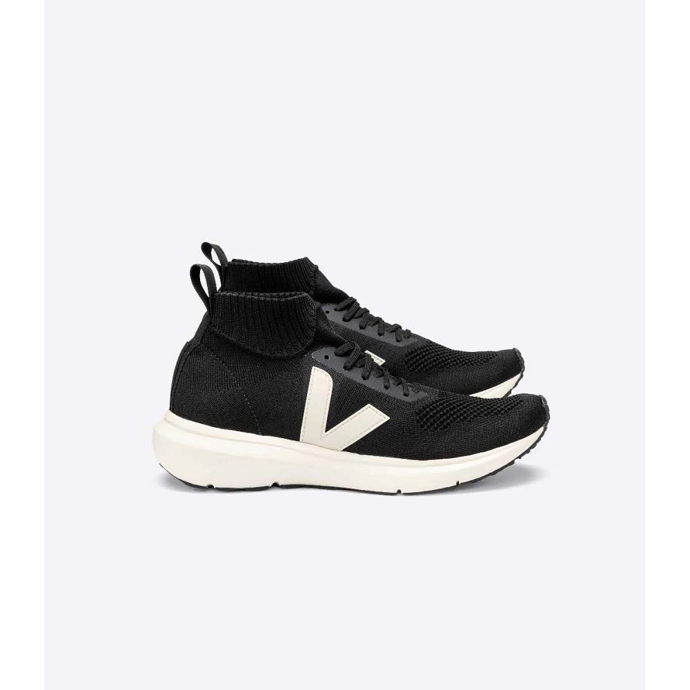 Pantofi Barbati Veja V-KNIT RICK OWENS MID Negrii | RO 288AHK